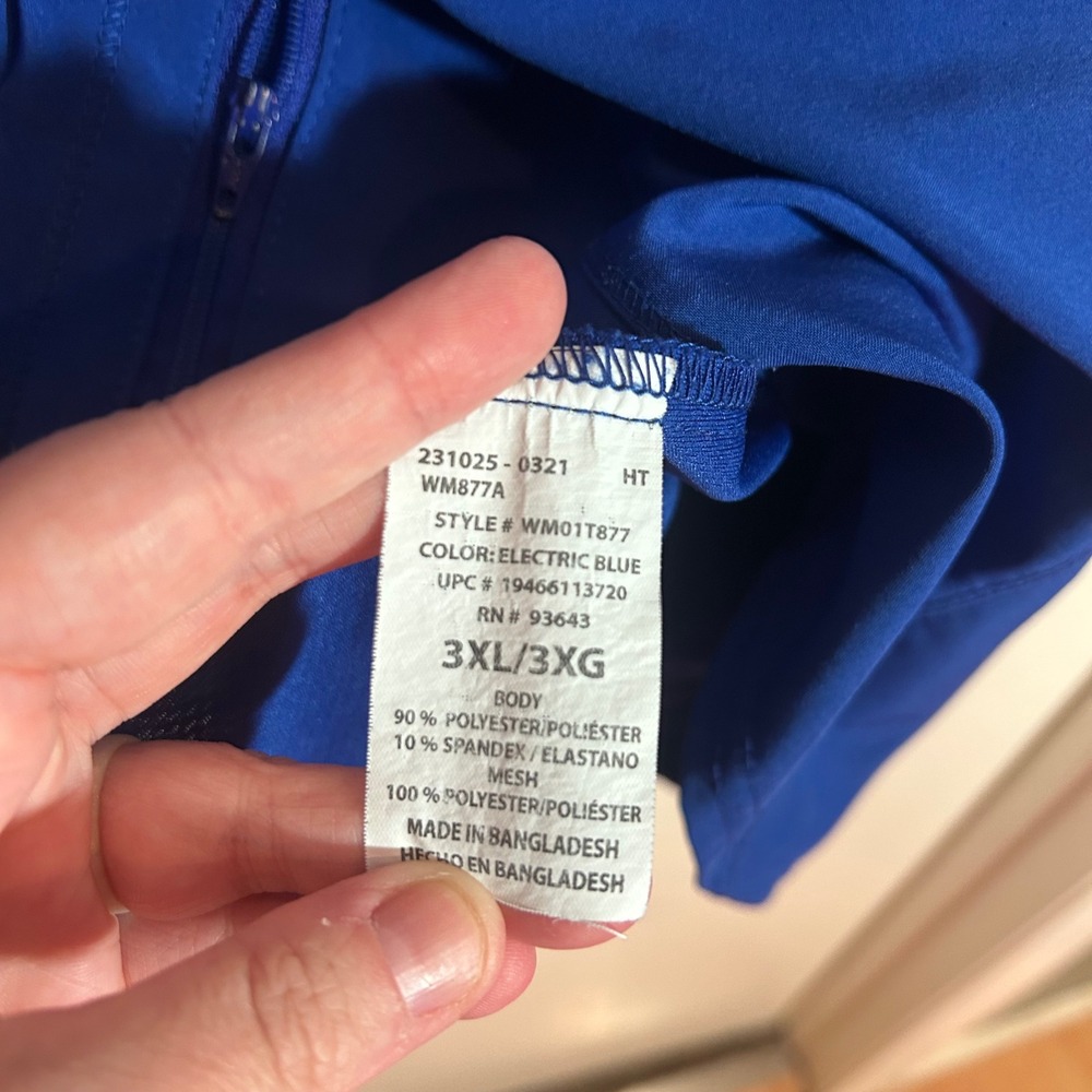 Scrubstar Performance Electric Blue V-Neck Scrub Top 3XL - Picture 5 of 6